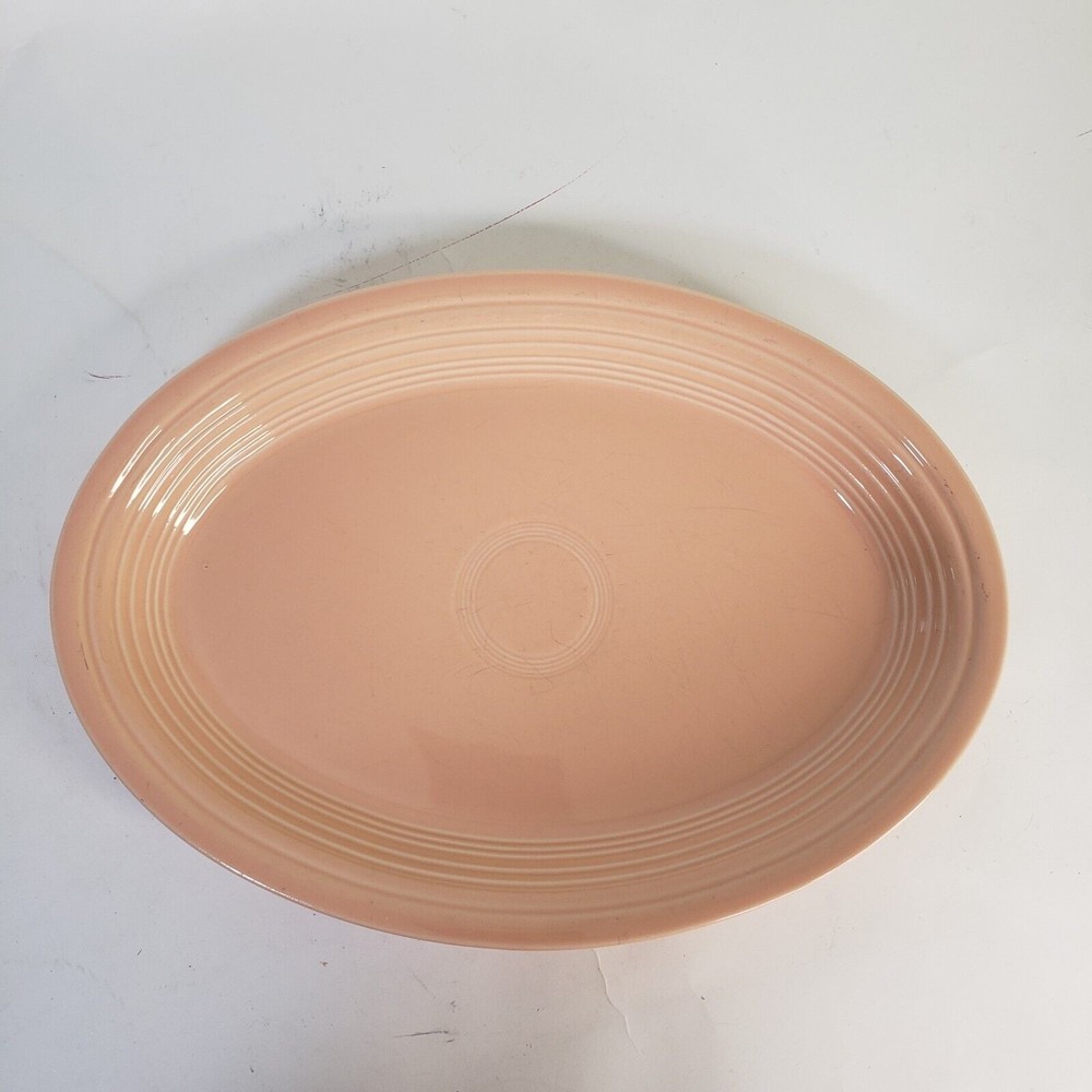 Fiesta Fiestaware Peach Apricot Oval Platter 13" Discontinued